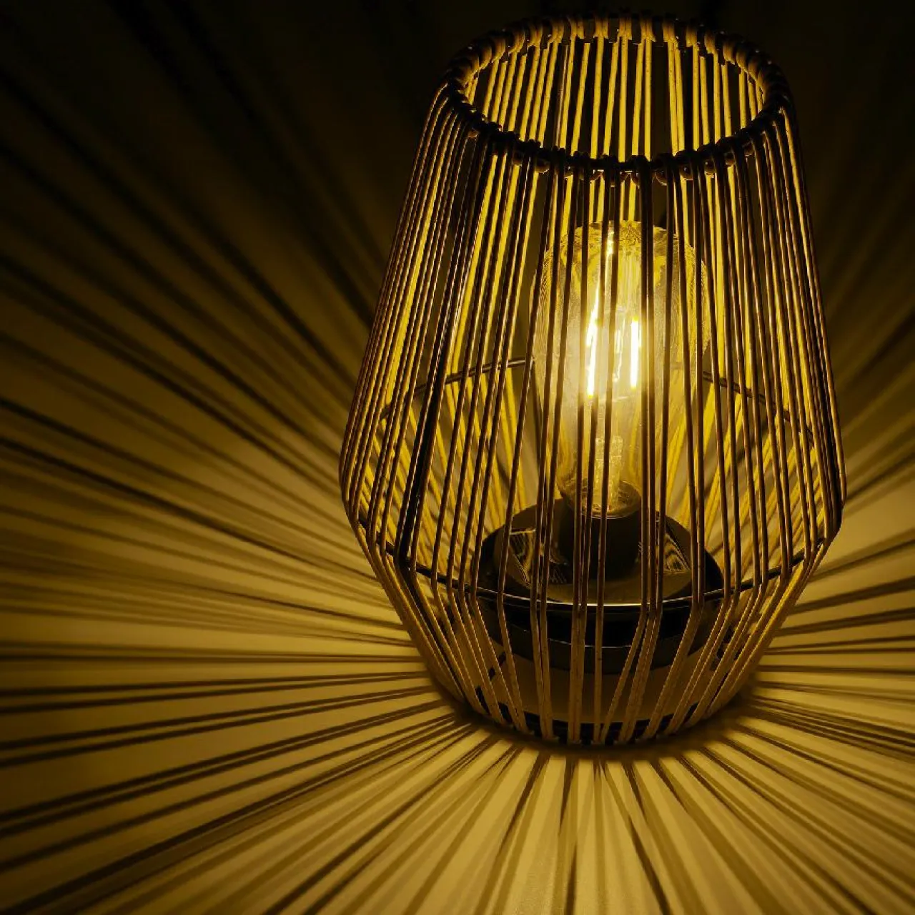 Luminaire Jardin|Eclairage Extérieur|#N/A Lampe de table solaire LED (H23 cm) Calabre Dé Or