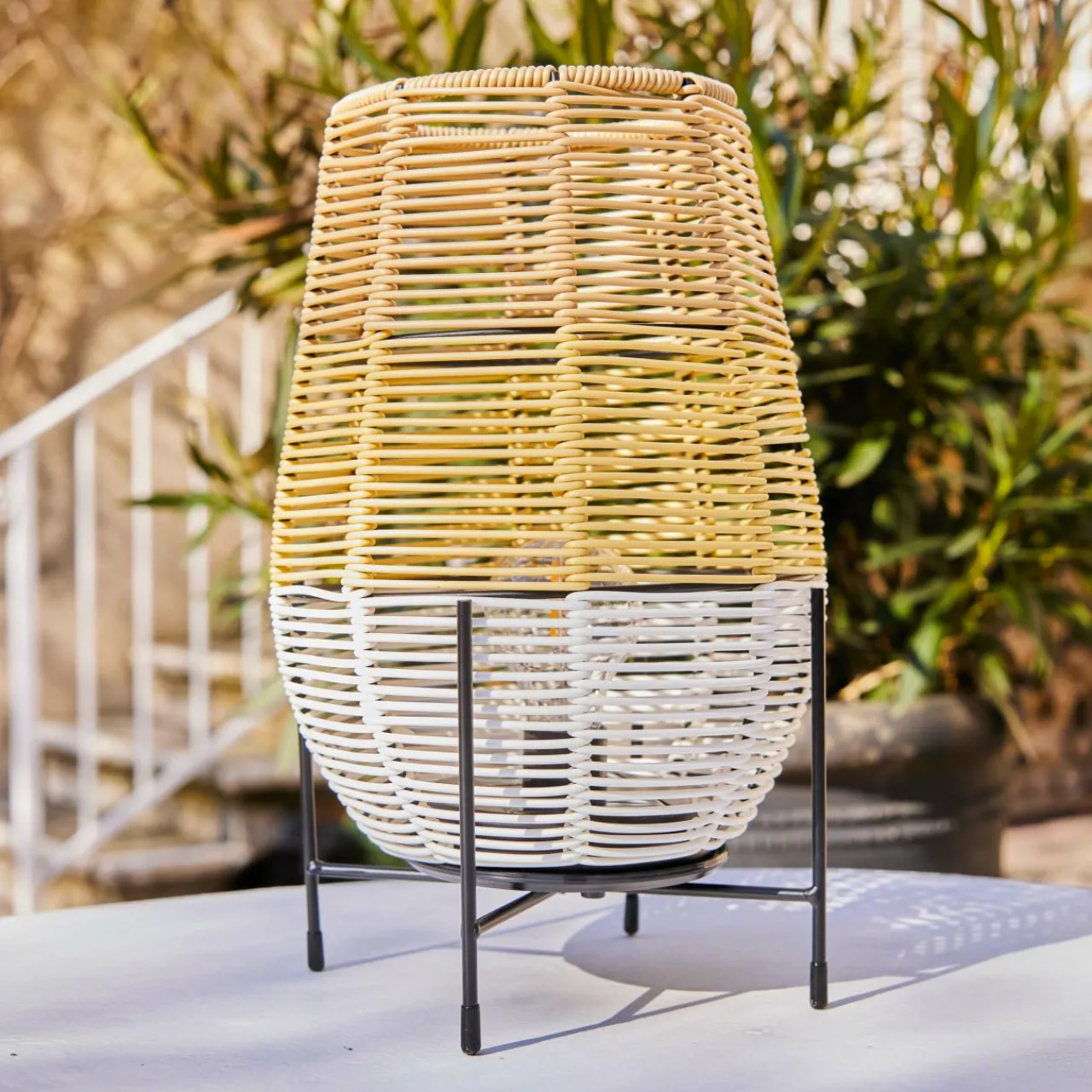 Luminaire Jardin|Eclairage Extérieur|#N/A Lampe de table solaire LED (H31 cm) Vernazza he Blanc