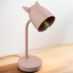 Luminaire Enfant|Objet Déco Enfant|Atmosphera createur d'interieur for kids Lampe enfant à poser (H31 cm) Oreilles Rose