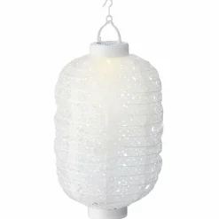 Luminaire Jardin|Eclairage Extérieur|#N/A Lanterne chinoise solaire nylon LED (D20 cm) Ellipse chaud Blanc