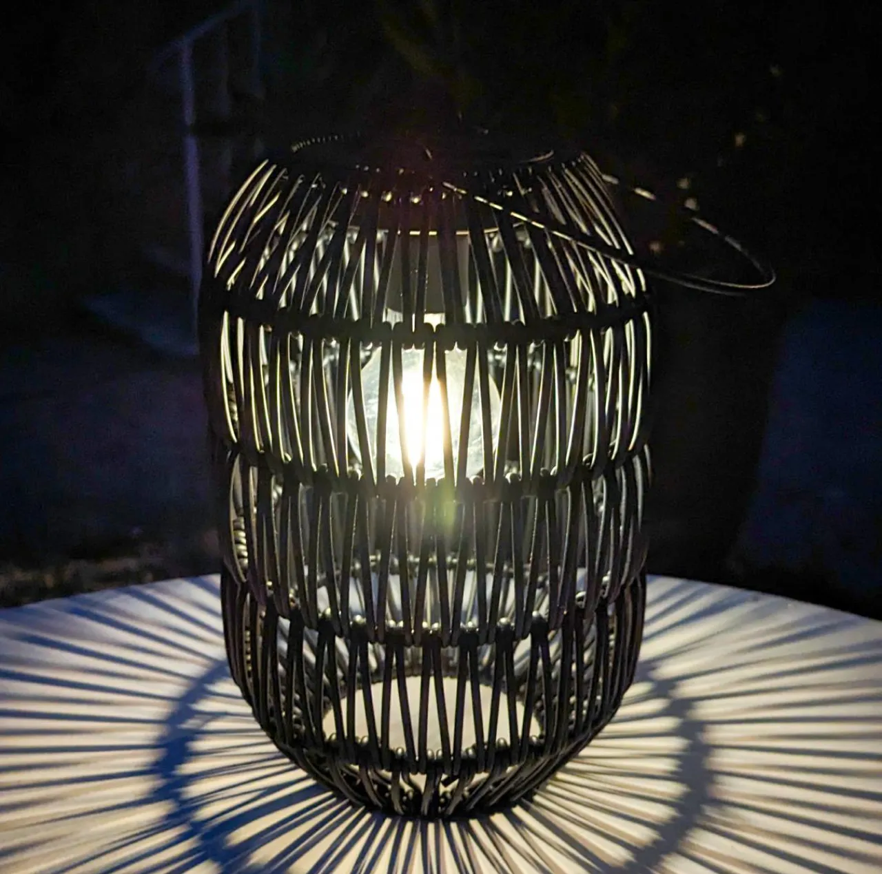 Luminaire Jardin|Eclairage Extérieur|#N/A Lanterne de jardin solaire LED (H24,5 cm) Toscane Noir