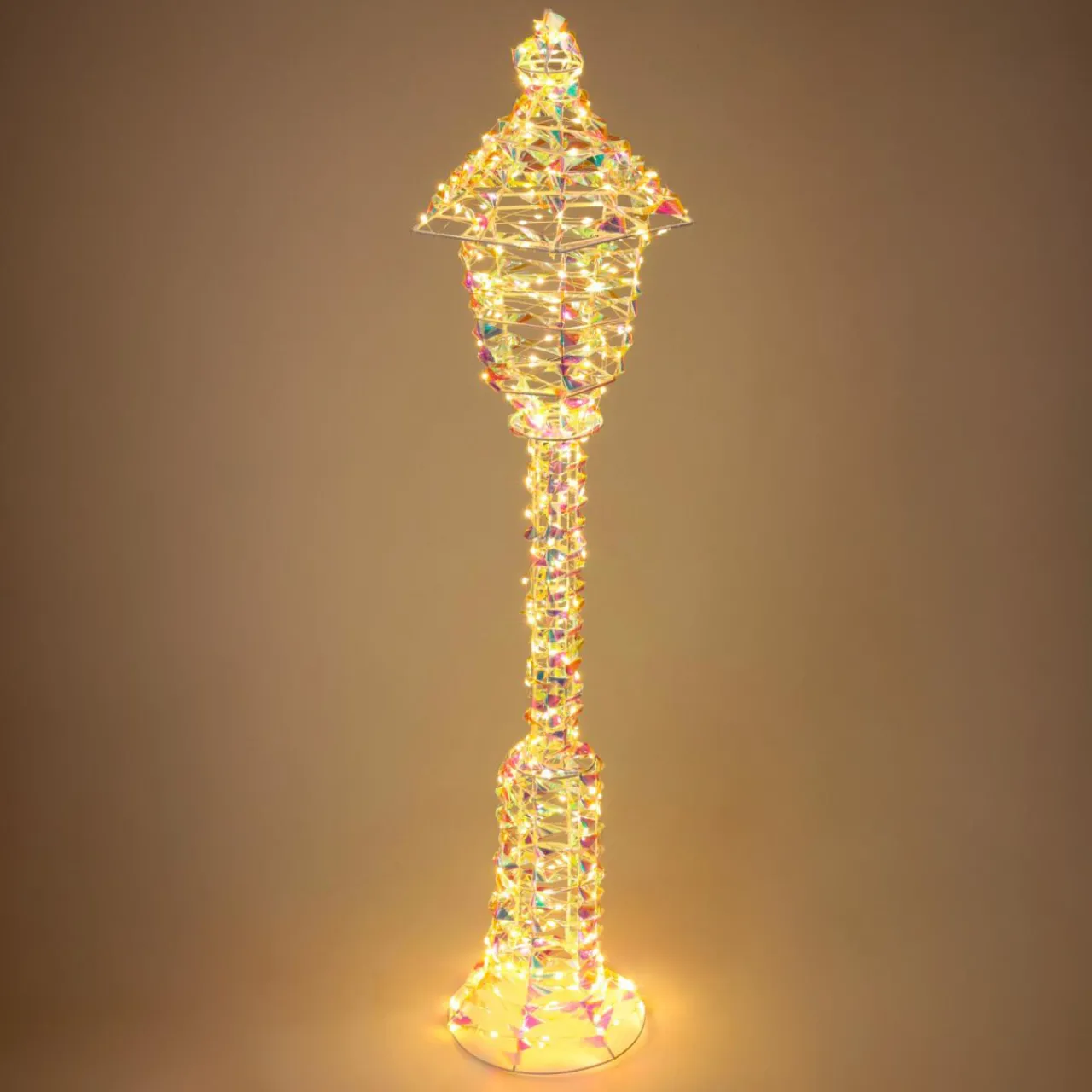 Personnage, Objet Grand Format|Déco Et Objet De Noël|KOOPMAN Lanterne lumineuse 720 LED (H150 cm) Christmas Arc en ciel Or