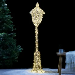 Personnage, Objet Grand Format|Déco Et Objet De Noël|KOOPMAN Lanterne lumineuse 720 LED (H150 cm) Christmas Or