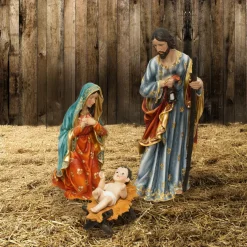 Crèche, Santon Grand Format|Personnages De Crèche|FEERIC LIGHTS Les 3 grands santons (H59 cm) de Teresa Multicolore