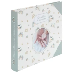 Jouet, Cadeau De Naissance|Atmosphera createur d'interieur for kids Livre de naissance (24 x 27 cm) Arc en ciel Vert