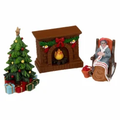 Personnage Et Accessoire Pour Village|Feeric Lights & Christmas Lot d'accessoires Salon de Noël pour aménager un village