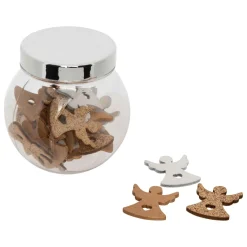 Déco De Table|JJA Lot de 24 anges ajourés en à parsemer Bois