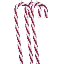 Décoration De Sapin|Feeric Lights & Christmas Lot de 3 batons de sucre d'orge à suspendre (H12 cm) Douceur Rouge