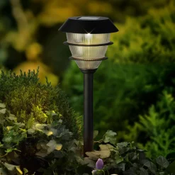 Luminaire Jardin|Eclairage Extérieur|#N/A Lot de 4 bornes de jardin solaire LED (H30 cm) Garden Noir