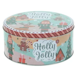 Déco Et Objet De Noël|KOOPMAN Lot de 3 boîtes de rangement en métal rondes Personnages de Noël Multicolore