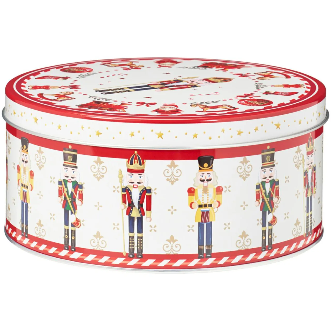 Déco Et Objet De Noël|KOOPMAN Lot de 3 boîtes de rangement en métal rondes Mon beau Noël Multicolore