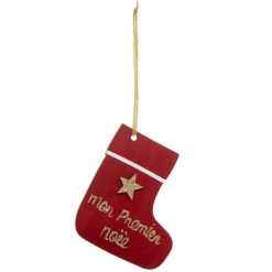 Décoration De Sapin|Feeric Lights & Christmas Lot de 3 bottes (H11 cm)Premier Noël Rouge