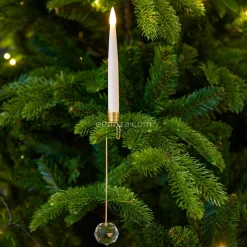 Déco Et Objet De Noël|Déco Et Objet Lumineux|KAEMINGK Lot de 10 bougies à piles (H15 cm) Crystal Blanc chaud Or