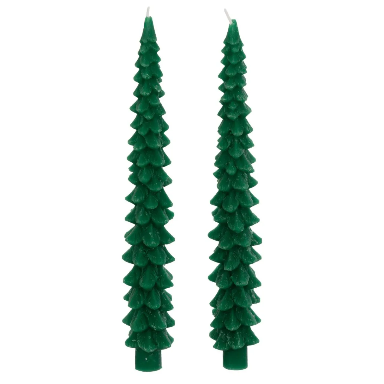 Bougie Et Photophore|JJA Lot de 2 bougies bâton en cire (H25 cm) Sapin Vert