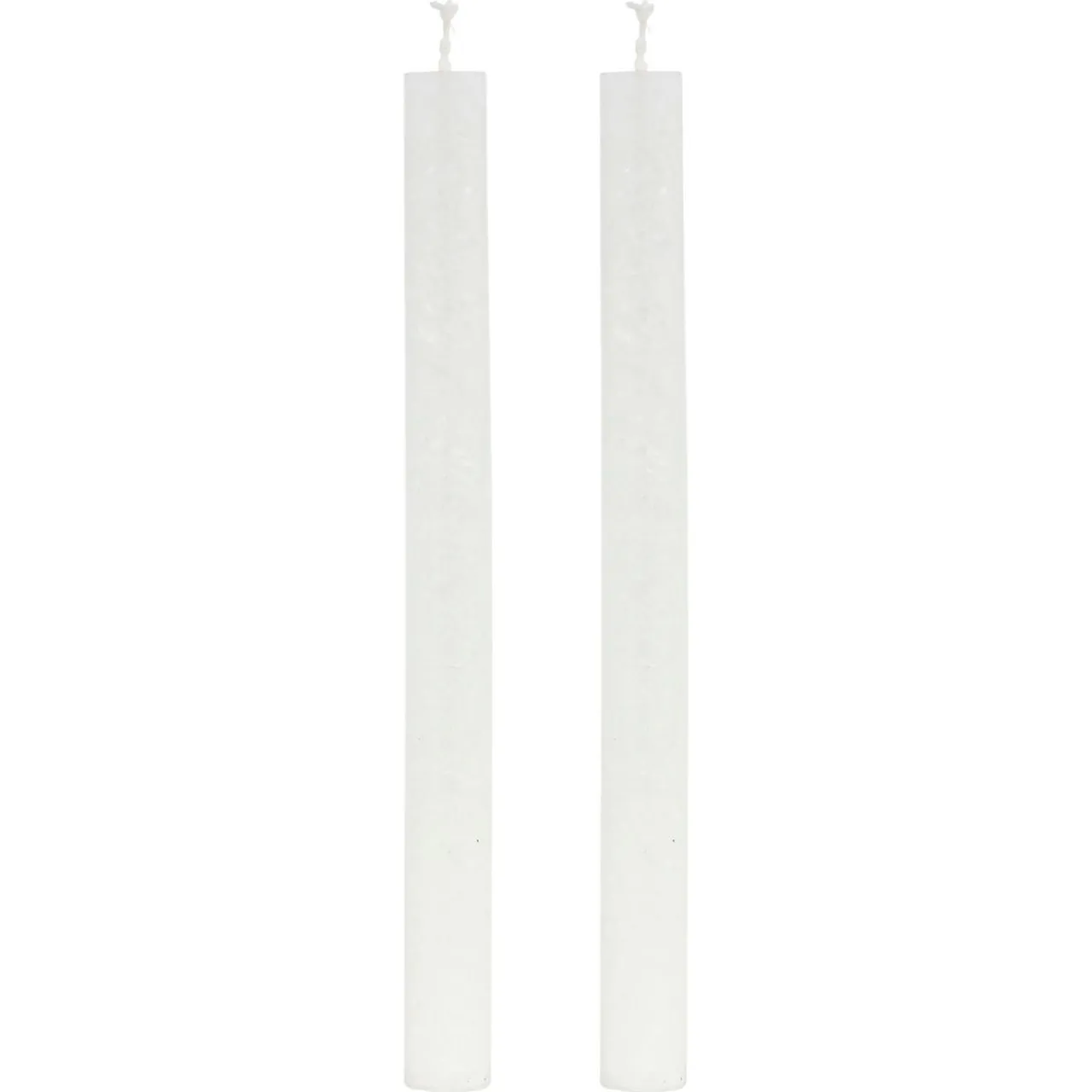 Bougie Et Photophore|JJA Lot de 2 bougies bâton (H25 cm) Chandelier givré Blanc