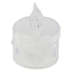 Bougie Et Photophore|JJA Lot de 4 bougies LED Chauffe-plat Transparentes et pailletées Blanc chaud