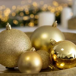 Boule De Noël|EMINZA Lot de 20 boules de Noël assties New Alpine Or