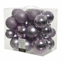 Boule De Noël|KAEMINGK Lot de 26 boules de Noël Lara Lilas