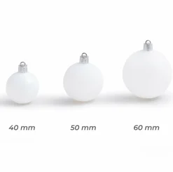 Boule De Noël|EMINZA Lot de 30 boules de Noël assorties New Alpine Blanc