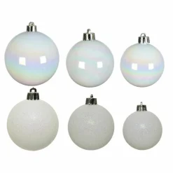 Boule De Noël|KAEMINGK Lot de 30 boules de Noël assorties Alpine Blanc irisé