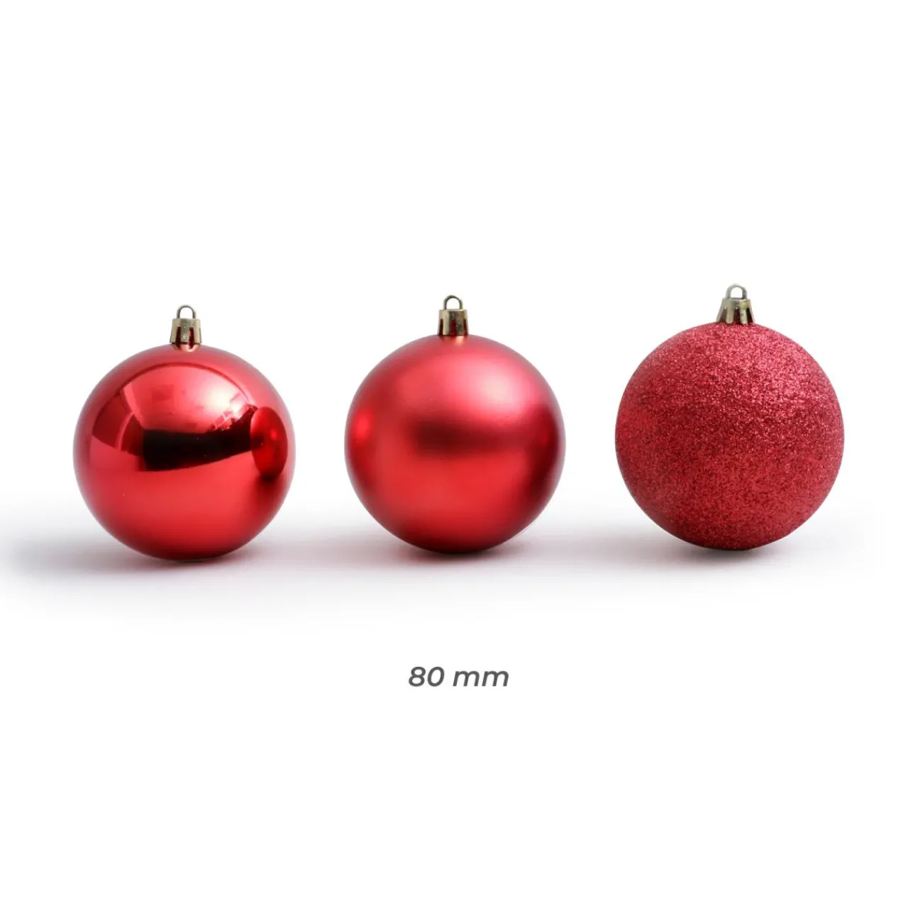 Boule De Noël|EMINZA Lot de 30 boules de Noël (D80 mm) New Alpine Rouge