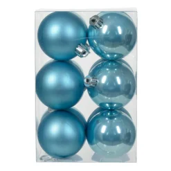 Boule De Noël|KAEMINGK Lot de 12 boules de Noël (D60 mm) Aravis Bleu pétillant