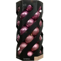 Boule De Noël|KAEMINGK Lot de 35 boules de Noël (D60 mm) Aravis Vieux Rose