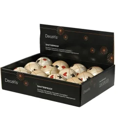 Boule De Noël|KAEMINGK Lot de 12 boules de Noël (D80 mm) Poker Perle