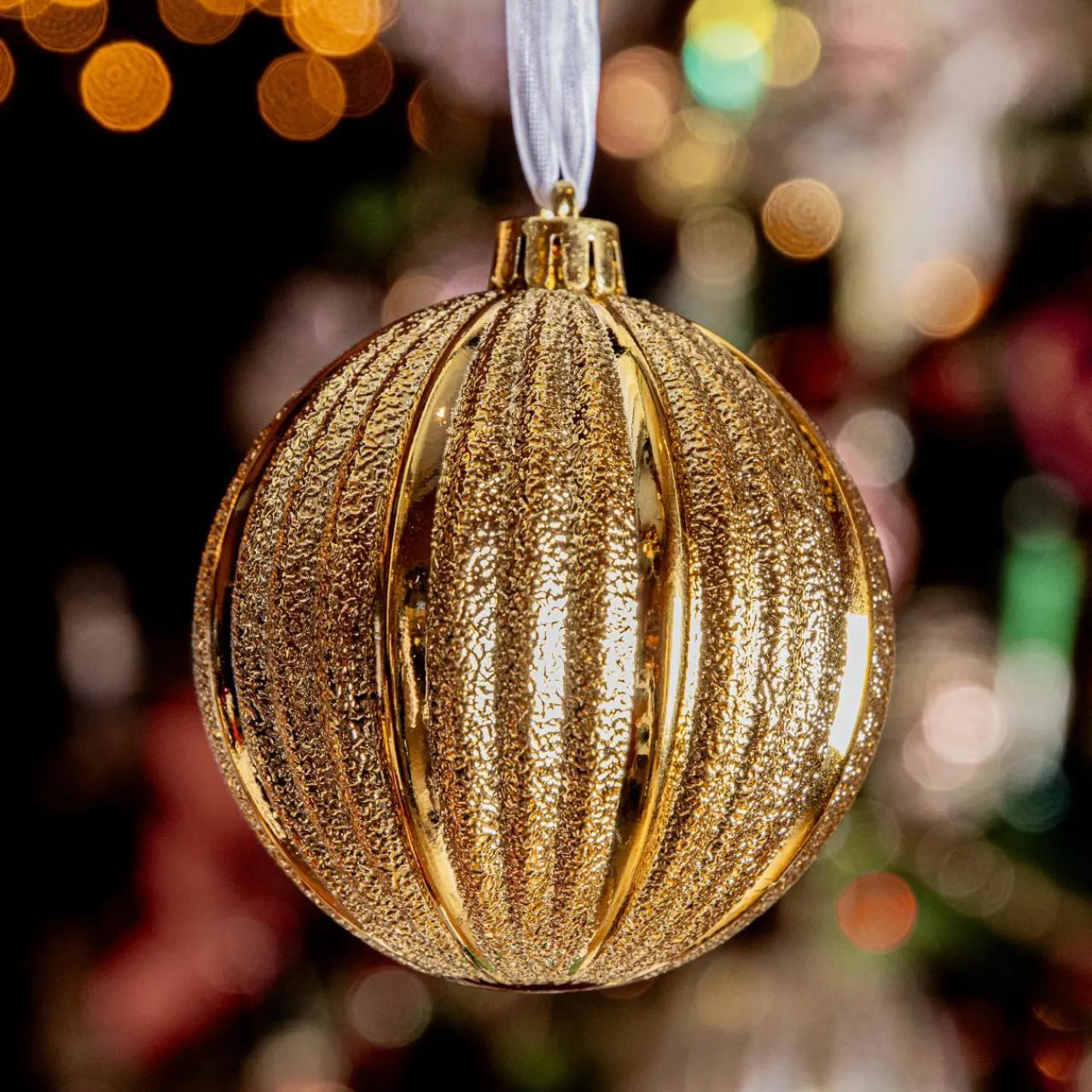 Boule De Noël|KAEMINGK Lot de 6 boules de Noël (D80 mm) Glitter Or