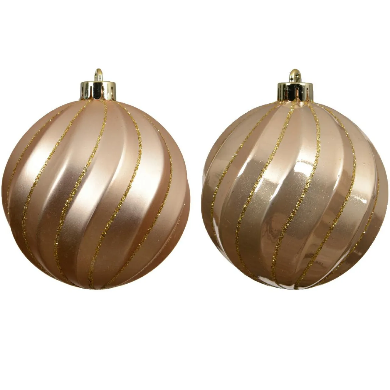 Boule De Noël|KAEMINGK Lot de 6 boules de Noël (D80 mm) Glam chic Pêche