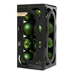 Boule De Noël|KAEMINGK Lot de 16 boules de Noël (D40 mm) Aravis Vert sapin