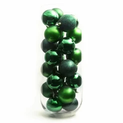 Boule De Noël|EMINZA Lot de 30 boules de Noël (D80 mm) New Alpine Vert sapin