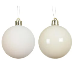 Boule De Noël|KAEMINGK Lot de 16 boules de Noël (D40 mm) Aravis Blanc laine