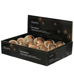 Boule De Noël|KAEMINGK Lot de 12 boules de Noël (D80 mm) Elégance Brun café