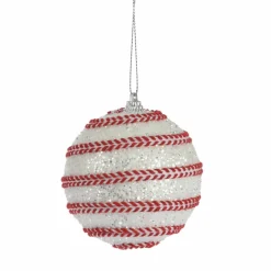 Boule De Noël|KOOPMAN Lot de 12 boules de Noël (D80 mm) Venusa Rouge