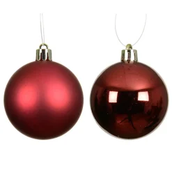 Boule De Noël|KAEMINGK Lot de 12 boules de Noël (D60 mm) Aravis Bordeaux