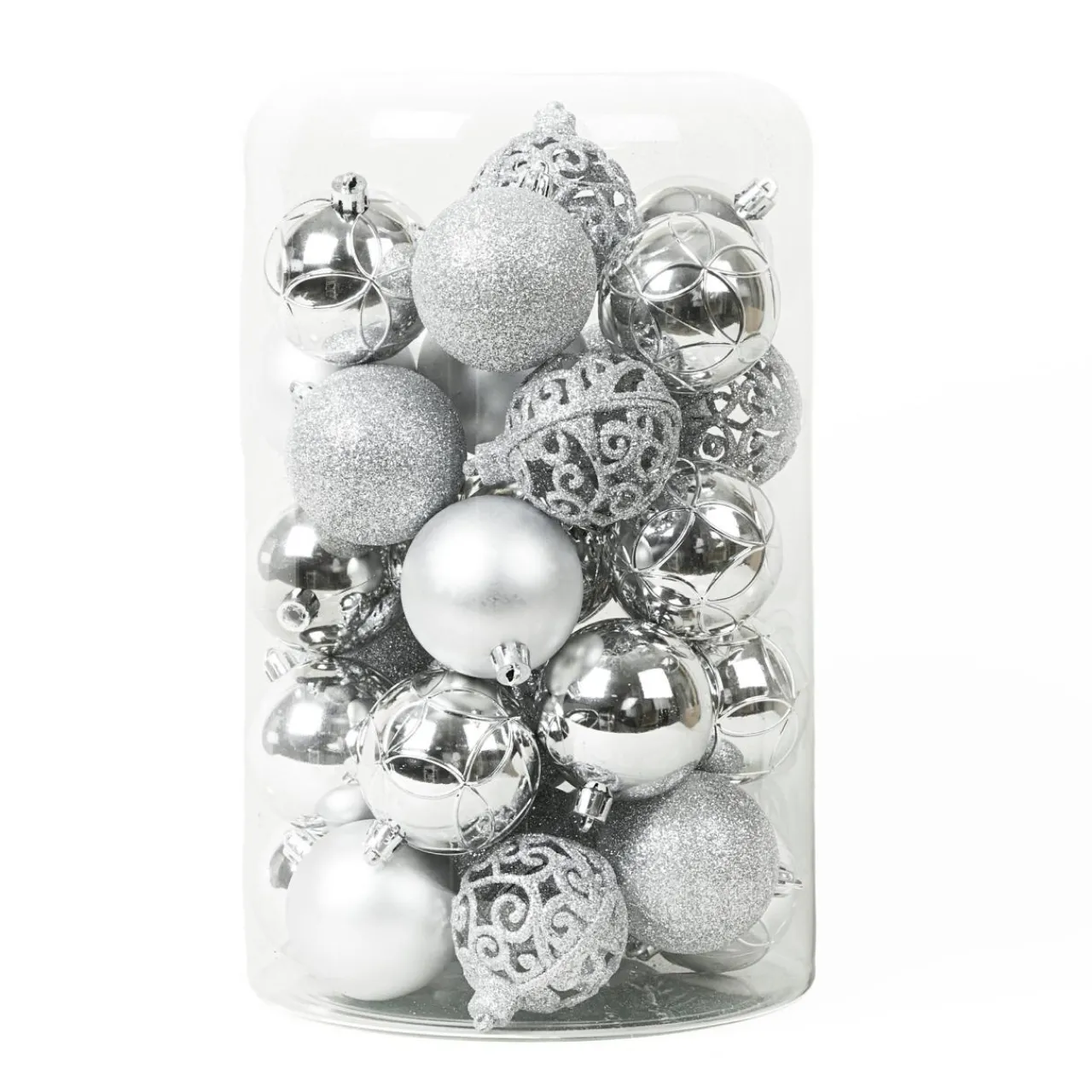 Boule De Noël|KAEMINGK Lot de 35 boules de Noël (D60 mm) Aravis Argent
