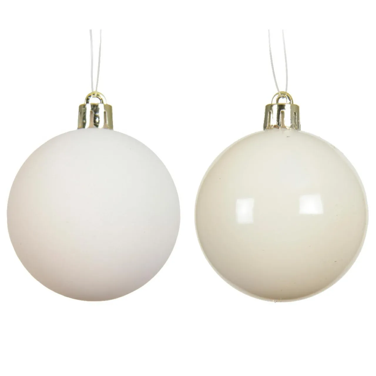 Boule De Noël|KAEMINGK Lot de 12 boules de Noël (D60 mm) Aravis Blanc laine