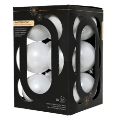 Boule De Noël|KAEMINGK Lot de 12 boules de Noël (D60 mm) Aravis Blanc