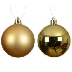 Boule De Noël|KAEMINGK Lot de 6 boules de Noël (D80 mm) Aravis Or