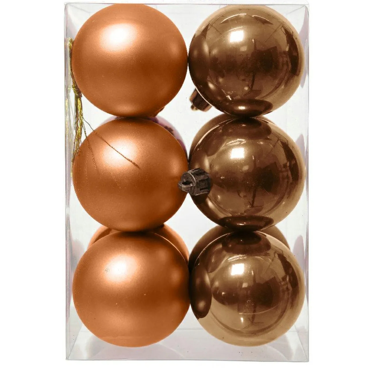Boule De Noël|KAEMINGK Lot de 12 boules de Noël (D60 mm) Aravis Cognac