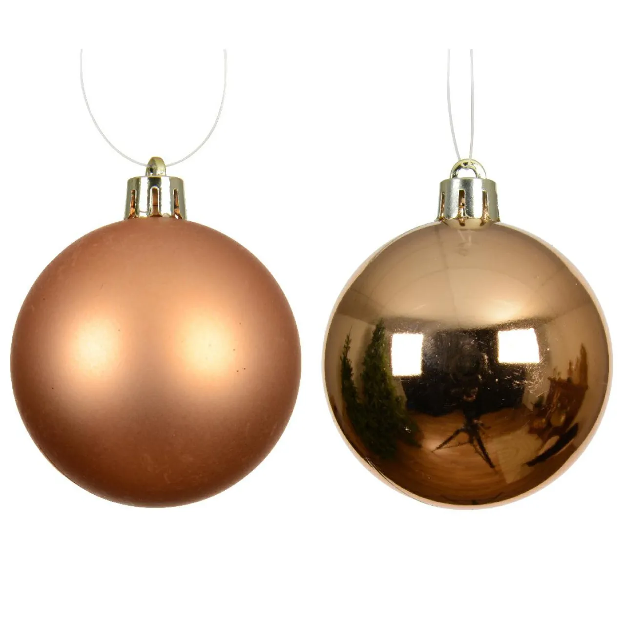 Boule De Noël|KAEMINGK Lot de 12 boules de Noël (D60 mm) Aravis Cognac