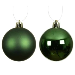 Boule De Noël|KAEMINGK Lot de 4 boules de Noël (D100 mm) Aravis Vert sapin