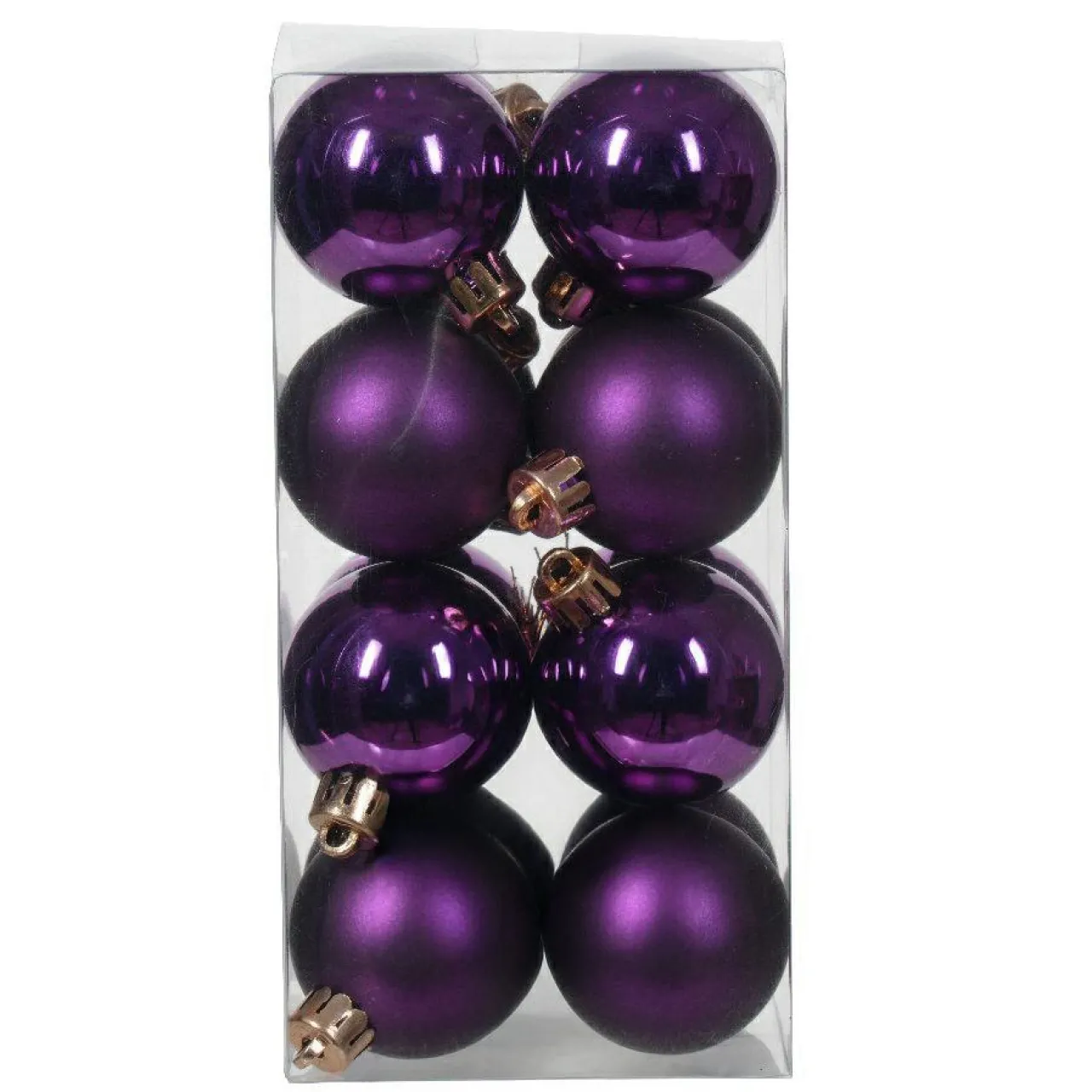 Boule De Noël|KAEMINGK Lot de 16 boules de Noël (D40 mm) Aravis Figue Violet