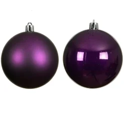 Boule De Noël|KAEMINGK Lot de 16 boules de Noël (D40 mm) Aravis Figue Violet
