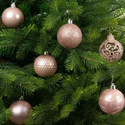 Boule De Noël|KAEMINGK Lot de 37 boules de Noël (D60 mm) Alpine Mix Rose poudré
