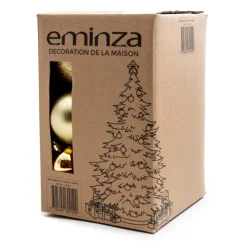Boule De Noël|EMINZA Lot de 30 boules de Noël (D80 mm) New Alpine Or