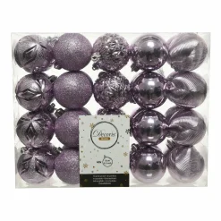 Boule De Noël|KAEMINGK Lot de 40 boules de Noël (D60 mm) Cyriane Lilas