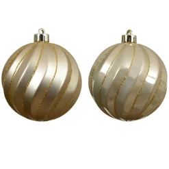 Boule De Noël|KAEMINGK Lot de 6 boules de Noël (D80 mm) Glam chic Perle