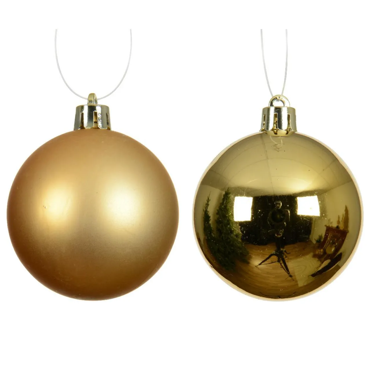 Boule De Noël|KAEMINGK Lot de 12 boules de Noël (D60 mm) Aravis Or